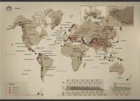 MAPA ZDRAPKA SZCZYTÓW ŚWIATA