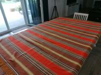 TKANY WEŁNIANY KILIM KAPA NARZUTA PASIAK FRĘDZLE 145 x 226 B7