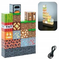 LAMPKA MINECRAFT BLOKI DO UKŁADANIA KLOCKI ŚWIECĄCE USB PREZENT