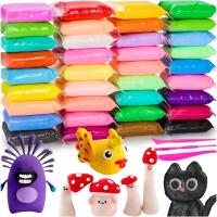 PIANKOLINA GLINA POLIMEROWA PIANKOWA ZESTAW DLA DZIECI 36 SZT DO ZABAWY