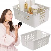 KOSZYK AŻUROWY KOSZYCZEK PUDEŁKO ORGANIZER DO ŁAZIENKI POJEMNIK PLASTIKOWY