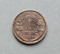 FRANCUSKA AFRYKA ZACHODNIA 1 FRANK 1944 RZADKI