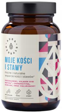 Aura Herbals Moje kości i stawy KOLAGEN KWAS HIALURONOWY 60 kapsułek