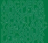 Litery samoprzylepne 3 cm naklejki z folii zielony