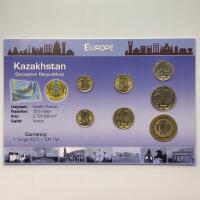 43821. Kazachstan, set menniczy w oryginalnym opakowaniu (7 monet)