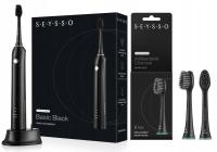 SEYSSO Carbon Basic Black szczoteczka soniczna + SEYSSO carbon końcówki węglowe włosie 2 sztuki