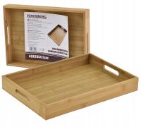 Бамбуковый поднос для завтрака,сервировочная доска 40x30x4, 5 см