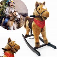 БОЛЬШОЙ КОНЬ-КАЧАЛКА ШЕВЕЛИТ МОРДОЙ, ВИЛЯЕТ ХВОСТОМ, ИЗДАЕТ ЗВУК ГАЛОПА 74 СМ.