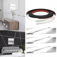 Цвет ПВК 21мм хрома 10 метров декоративной полосы декоративный серебряный СЛИПЧИВЫЙ