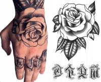 Татуировки временный моющиеся роза БОЛЬШАЯ надпись dream