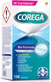Таблетки для чистки зубных протезов Corega Tabs 4в1 136 таблеток