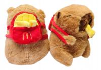 MASKOTKA MIŚ KAPIBARA FRYTKI W PLECAKU PLUSZAK Z WIBRACJAMI 20CM E2649 EMAJ