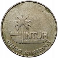 ТУРИСТИЧЕСКАЯ КУБА 5 СЕНТАВОС 1981 БЕЗ ' 5 ' РАКУШКА