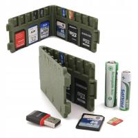 Чехол-органайзер для карт памяти SD X6 microSD X12 зеленый