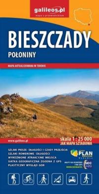 Bieszczady, Połoniny mapa turystyczna Plan