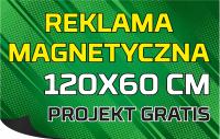 REKLAMA MAGNETYCZNA magnes na samochód auto 120x60 z gotowym projektem