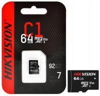 Hikvision карта памяти 64 ГБ microSDXC 92/20 МБ / с