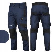 Рабочие брюки Мужские монтерские до талии усиленные блики OHS темно-синие