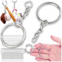 KÓŁKA DO BRELOKÓW BAZA 25MM Z ŁAŃCUSZKAMI + 8MM KÓŁECZKA x100 SZT