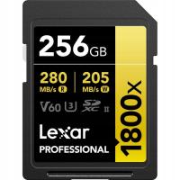 Lexar Gold SDXC Pro 256GB 280MB/s UHS-II U3 1800x V60