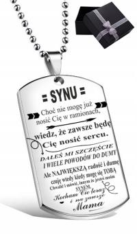 Подарок для сына от мамы гравер ожерелье собака тег коробки бесплатно G403