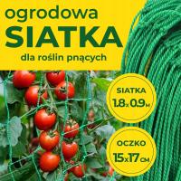 SIATKA OGRODOWA DO UPRAWY PNĄCYCH WARZYW I KWIATÓW 1,8x0,9 m