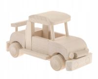 GARBUS drewniana zabawka decoupage samochód PL dla dzieci