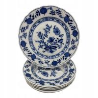 Talerze płytkie wzór cebulowy.