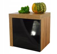 Прикроватная тумбочка Diego Square CRAFT F. черный глянец стоя жирная столешница