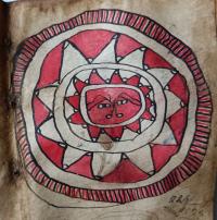 ok. 1700 rok Martwy język GEEZ Amulet Talizman Magia Modlitwa RYSUNKI