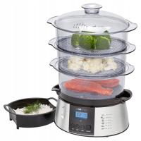 Пароварка Clatronic DG 3547 9 л серебристый / серый 800 Вт