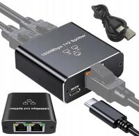 Splitter 1x2 RJ45 2 porty LAN Ethernet rozdzielacz internetu 1000Mbps 1 x 2