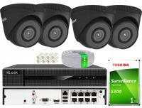 Zestaw do Monitoringu 4 Kamery 4MPx 5MPx HiLook do rozbudowy 8xPOE IPCAM-T5