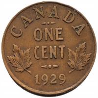 45933. Kanada, 1 cent, 1929r.