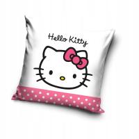POSZEWKA pluszowa dekoracyjna na poduszkę HELLO KITTY 40x40 cm WELWET