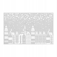 Naklejka na szkło Nieprzylepna świąteczna wieś Dom Okno Cling