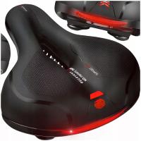 SIODEŁKO ROWEROWE SIODŁO SPORTOWE MIĘKKIE WYGODNE SZEROKIE XL WENTYLOWANE