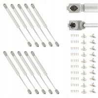 10 x ZESTAW - MOCNY SIŁOWNIK MEBLOWY PODNOŚNIK GAZOWY DO MEBLI 120N WKRĘTY