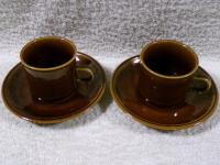 2 FILIŻANKI Z CERAMIKI SZKLIWIONEJ-GDR