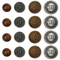 НАБОР ИЗ 16 КЛАССИЧЕСКИХ УНИВЕРСАЛЬНЫХ МЕТАЛЛИЧЕСКИХ МОНЕТ LARP RPG