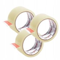 TAŚMA PAKOWA BEZBARWNA 48/50y Klejąca Transparent PAKOVA 3PAK