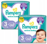 Pampers Active Baby 3 6-10kg 2x152 szt. Подгузники