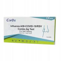 Test Combo 4w1 COVID-19, Grypa AB, RSV, CORDX - 10 szt