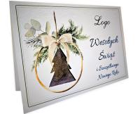 FIRMOWE BIZNESOWE KARTKI ŚWIĄTECZNE Boże Narodzenie z logo koperta 2025