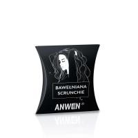 Bawełniana Scrunchie Anwen - czarna gumka do włosów