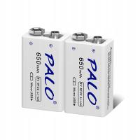 2 szt. Akumulator litowo-jonowy 9 V 6F22 650 mAh Micro USB Li-ion