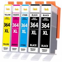 5× 5x TUSZ 364 XL DO DRUKARKI HP DESKJET 3520 / PHOTOSMART 5510 5520 5524