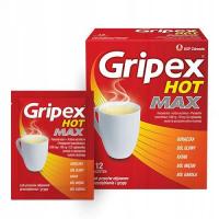 GRIPEX HOT MAX - 12 saszetek - gorączka, katar