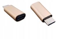 Przejściówka Lightning - USB C złota