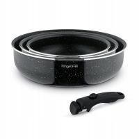 Набор сковородок со съемной ручкой Konighoffer Spinel Black 20/24/28 см